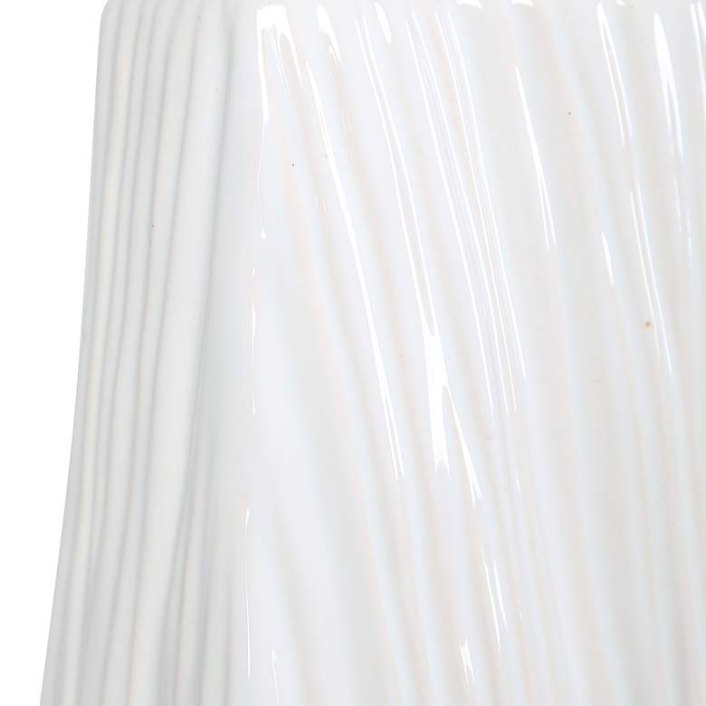 Image 6 Uttermost Sycamore 36" High Modern Gloss White Ceramic Table Lamp more views
