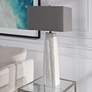 Uttermost Sycamore Gloss White Ceramic Table Lamp