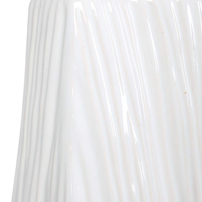 Image 6 Uttermost Sycamore Gloss White Ceramic Table Lamp more views