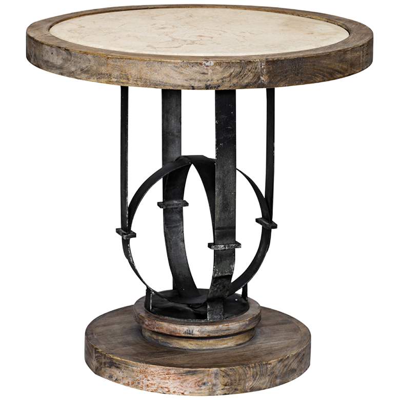 Image 5 Uttermost Sydney 24" Wide Light Oak Wood Round Accent Table more views