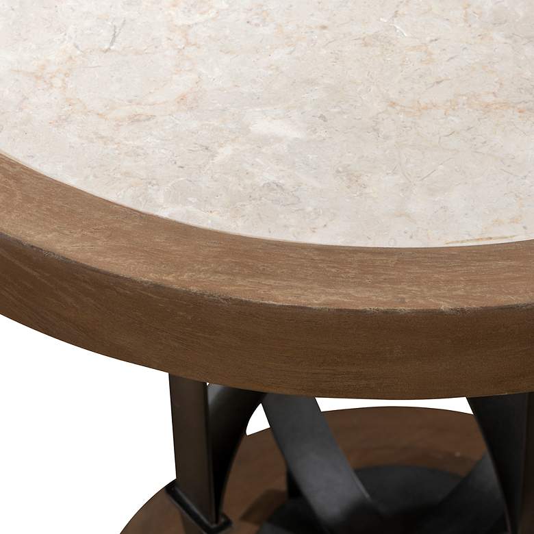 Image 5 Uttermost Sydney 24" Wide Light Oak Wood Round Accent Table more views