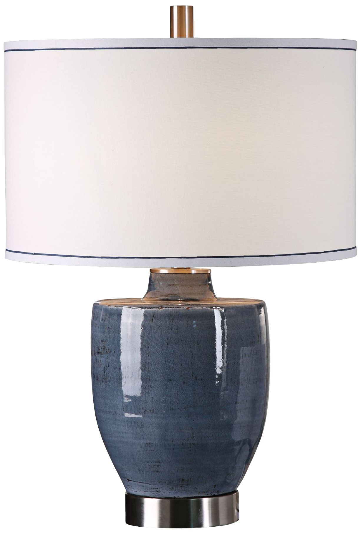 Uttermost Sylvaine Crackle Blue-Gray Ceramic Table Lamp