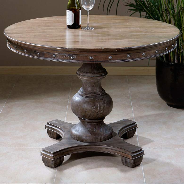 Image 1 Uttermost Sylvana 42" Wide Pedestal Table
