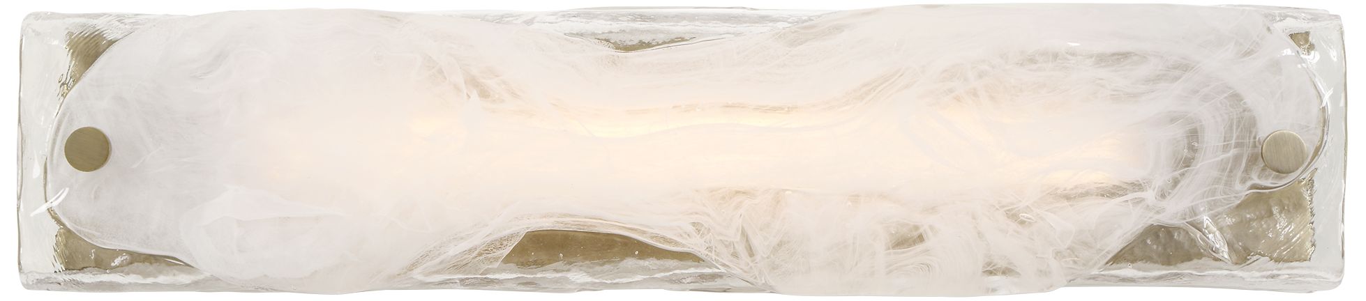 Image 2 Uttermost Taffy 24" White and Brass 1-Light LED Wall Sconce