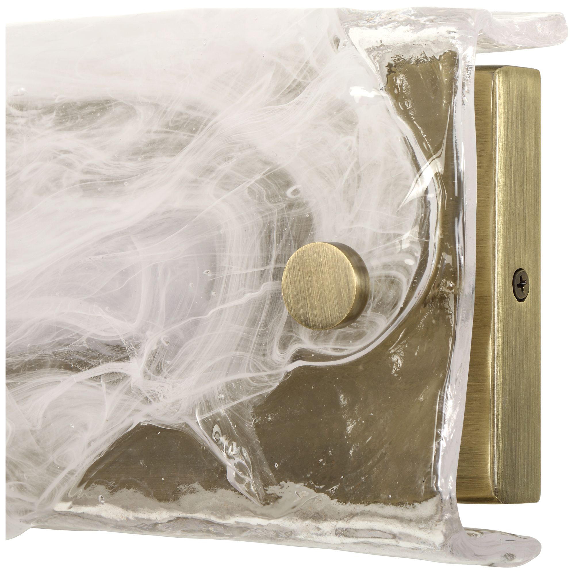 Image 7 Uttermost Taffy 24" White and Brass 1-Light LED Wall Sconce more views
