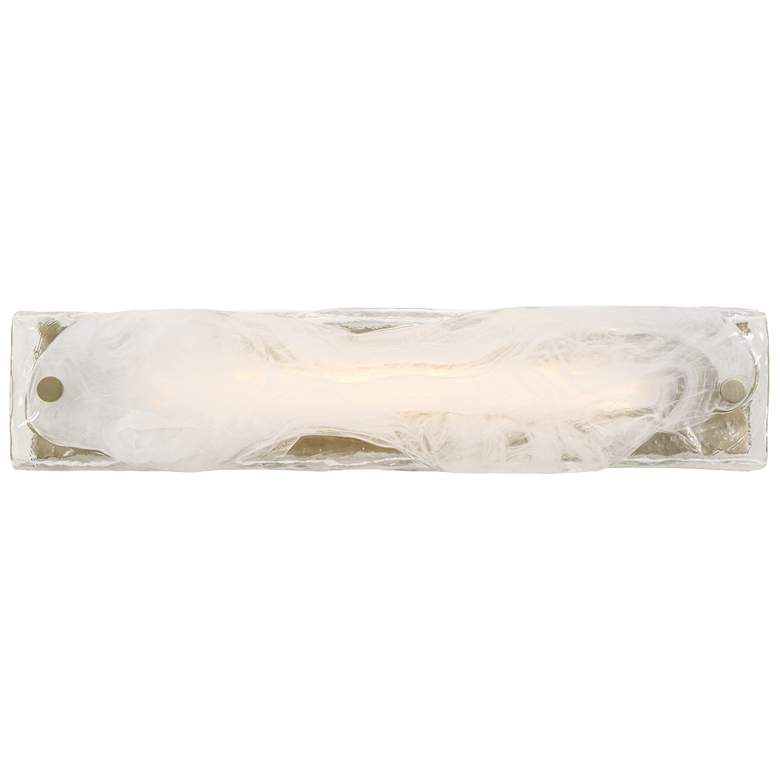 Image 1 Uttermost Taffy 24" White and Brass 1-Light LED Wall Sconce