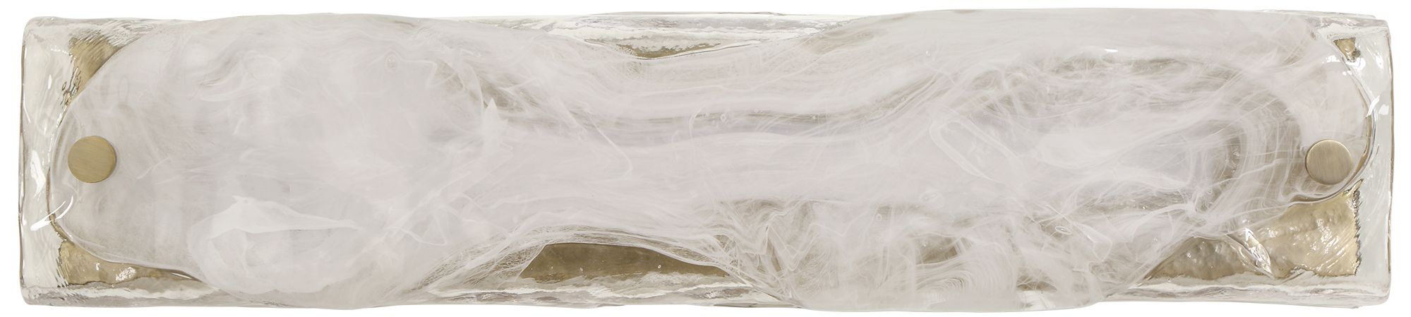 Image 3 Uttermost Taffy 24" White and Brass 1-Light LED Wall Sconce more views