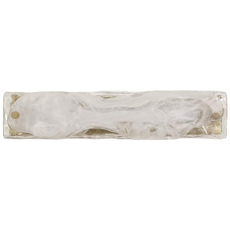 Image 3 Uttermost Taffy 24" White and Brass 1-Light LED Wall Sconce more views