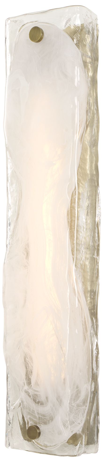 Uttermost Taffy 24" White and Brass 1-Light LED Wall Sconce