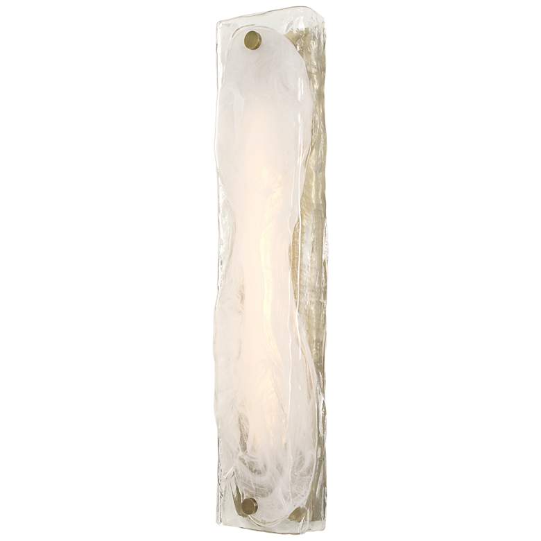 Image 5 Uttermost Taffy 24" White and Brass 1-Light LED Wall Sconce more views