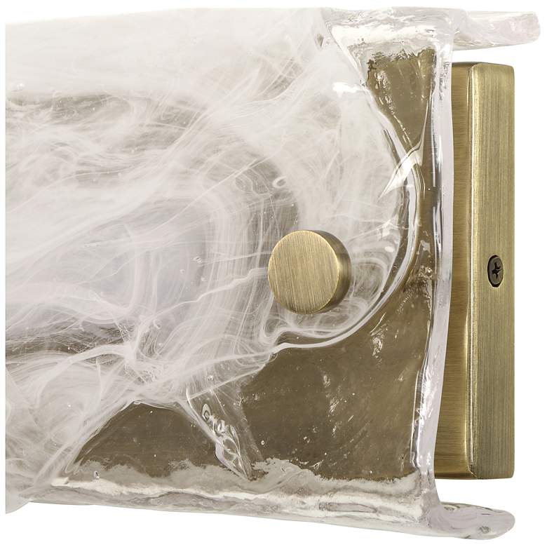 Image 7 Uttermost Taffy 24" White and Brass 1-Light LED Wall Sconce more views