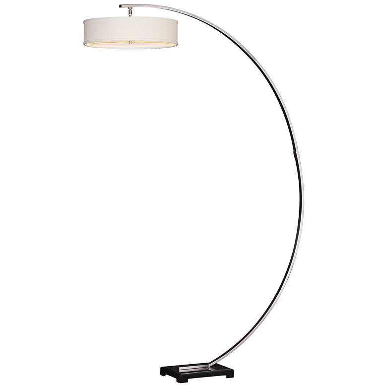 Image 2 Uttermost Tagus 81 1/2 inch High Brushed Nickel Floor Lamp