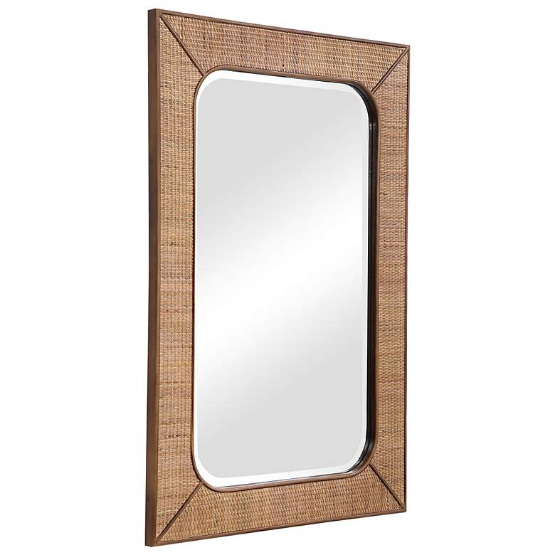 Image 4 Uttermost Tahiti Warm Maple Satin 28 inch x 42 inch Wall Mirror more views