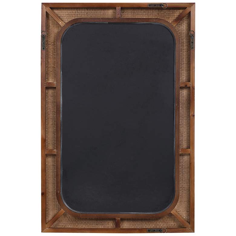 Image 6 Uttermost Tahiti Warm Maple Satin 28" x 42" Wall Mirror more views