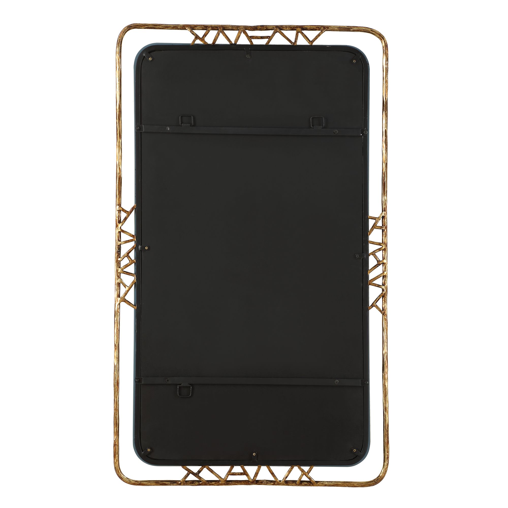 Image 6 Uttermost Tahoma Gold Metal 30" x 50" Wall Mirror more views
