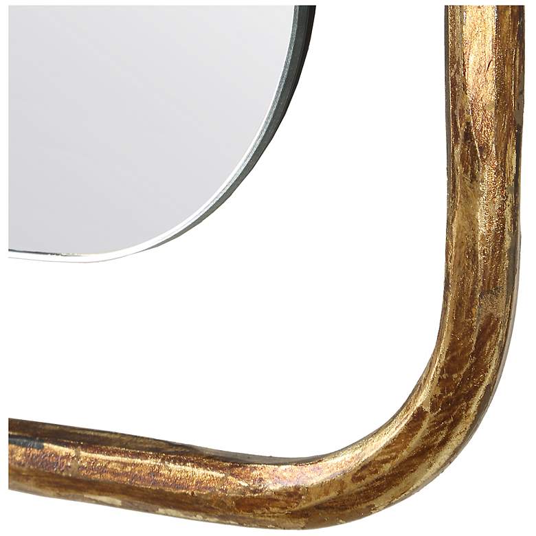 Image 5 Uttermost Tahoma Gold Metal 30" x 50" Wall Mirror more views