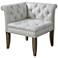 Uttermost Tahtesa White Tufted Corner Chair