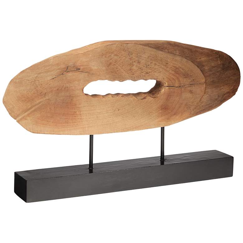 Image 1 Uttermost Tair 23 1/2" Wide Natural Wood Log Sculpture