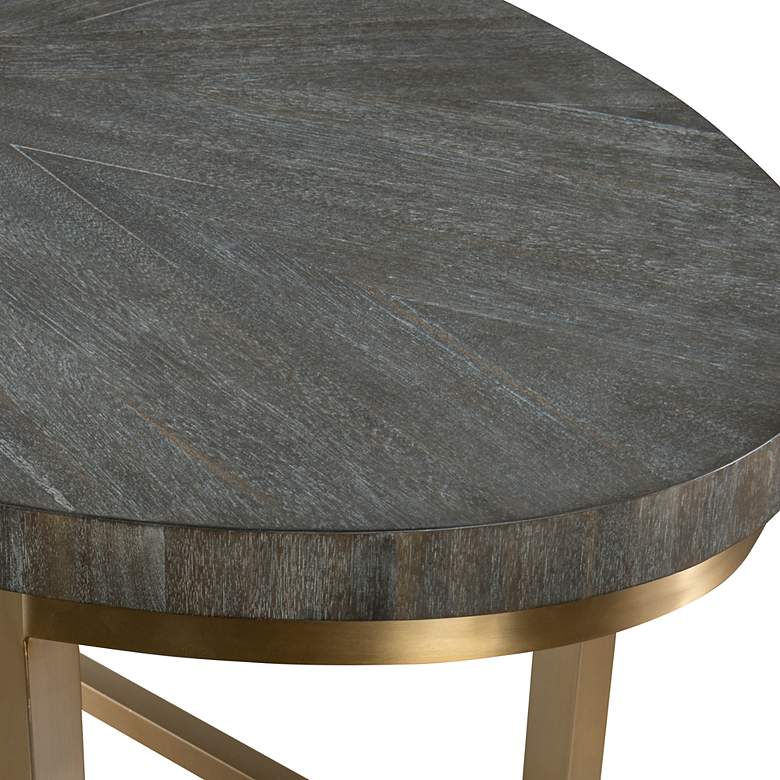 Image 3 Uttermost Taja 30" High Walnut Oval Desk more views