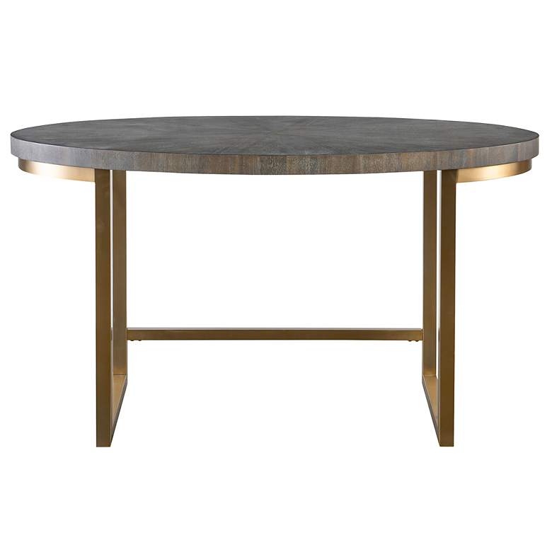 Image 5 Uttermost Taja 30" High Walnut Oval Desk more views