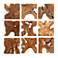 Uttermost Talia 16" 9-Piece Teak Wood Wall Decor