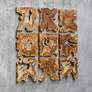 1_Uttermost Talia 16" 9-Piece Teak Wood Wall Decor