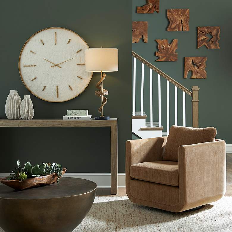 Image 4 Uttermost Talia 16" 9-Piece Teak Wood Wall Decor more views