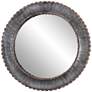 Uttermost Tanaina Silver Strip 46" Round Wall Mirror