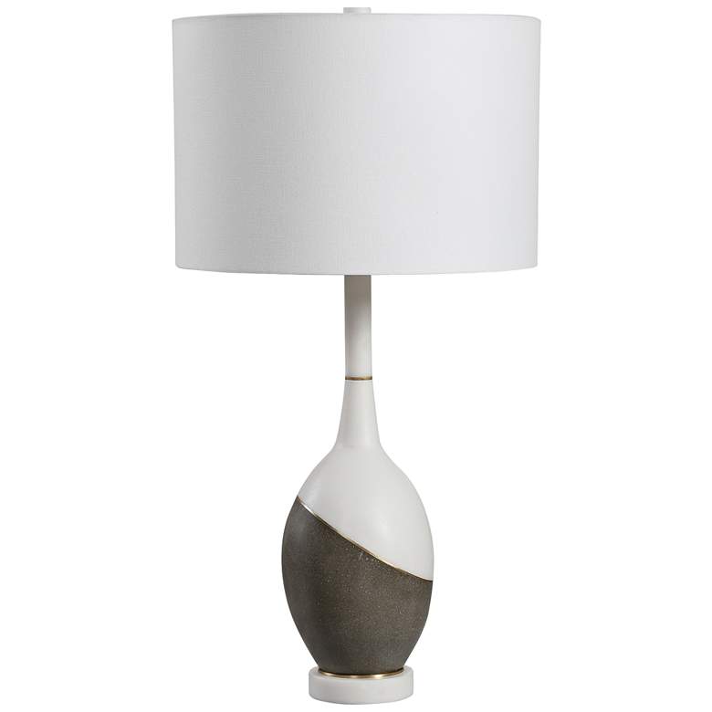Image 2 Uttermost Tanali 28 1/2" Charcoal and White Ceramic Table Lamp