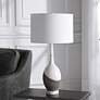1_Uttermost Tanali 28 1/2" Charcoal and White Ceramic Table Lamp