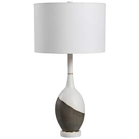 Image2 of Uttermost Tanali Charcoal and Polished White Table Lamp