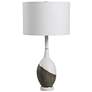 Uttermost Tanali Charcoal and Polished White Table Lamp