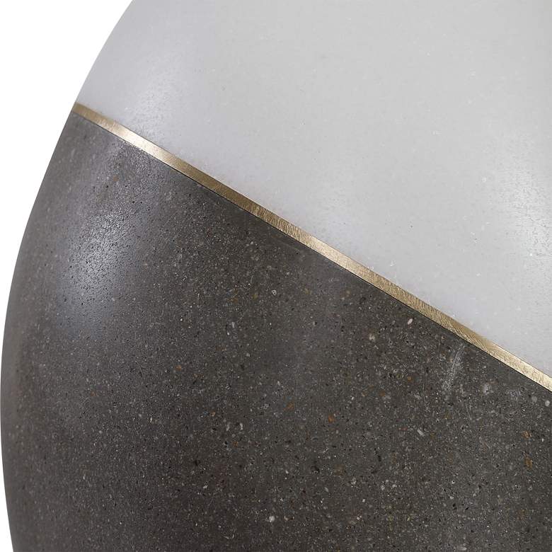 Image 3 Uttermost Tanali Charcoal and Polished White Table Lamp more views