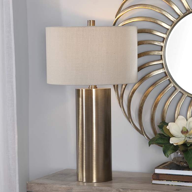 Image 1 Uttermost Taria 31 1/2" High Modern Brass Steel Table Lamp
