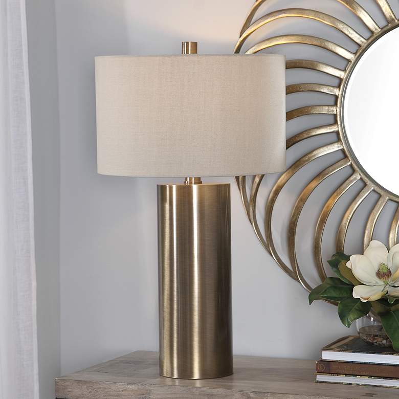 Image 1 Uttermost Taria Brass Steel Table Lamp