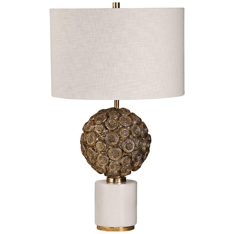 Image 1 Uttermost Taro Aged Metallic Gold Accent Table Lamp