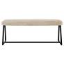 2_Uttermost Taupo 48" Length Beige and Black Bench