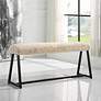 1_Uttermost Taupo 48" Length Beige and Black Bench