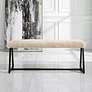 3_Uttermost Taupo 48" Length Beige and Black Bench more views