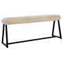 4_Uttermost Taupo 48" Length Beige and Black Bench more views