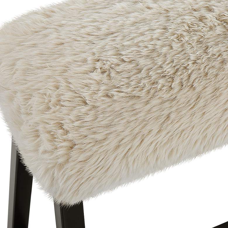 Image 6 Uttermost Taupo 48" Length Beige and Black Bench more views