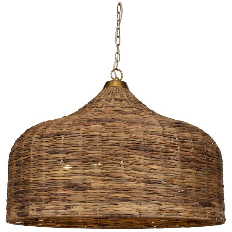 Image 1 Uttermost Tauranga 30" Wide 5 Lt Sea Grass Pendant