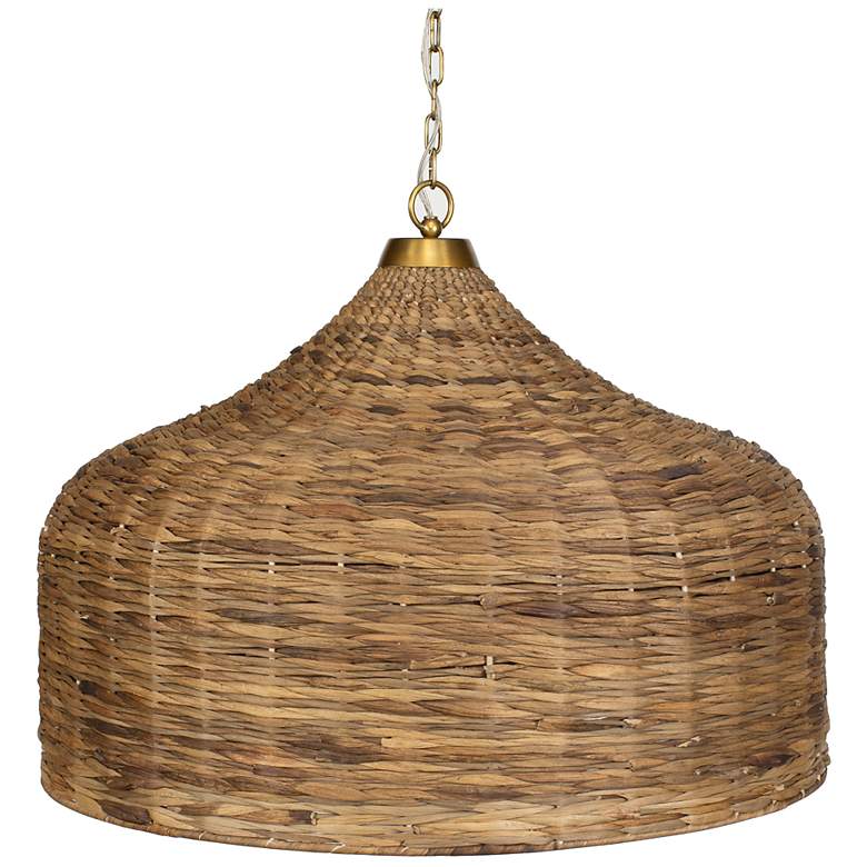 Image 3 Uttermost Tauranga 30" Wide 5 Lt Sea Grass Pendant more views