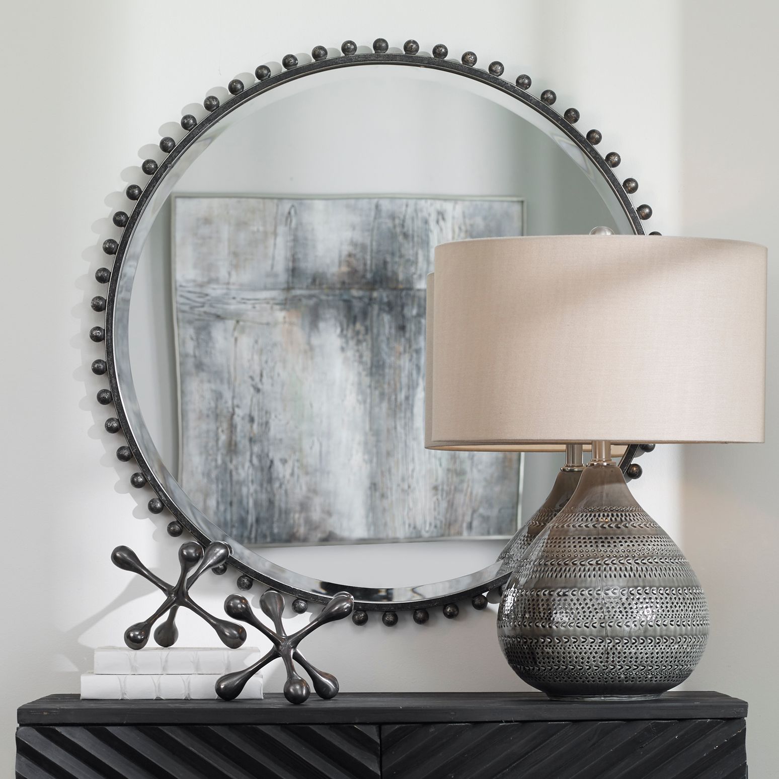 lamps plus round mirror