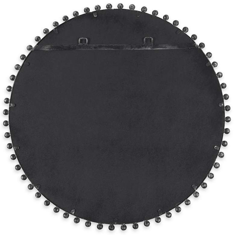 Image 4 Uttermost Taza Distressed Black 32" Round Wall Mirror more views
