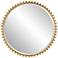Uttermost Taza Gold Leaf Iron 32" Round Wall Mirror