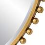 5_Uttermost Taza Gold Leaf Iron 32" Round Wall Mirror more views
