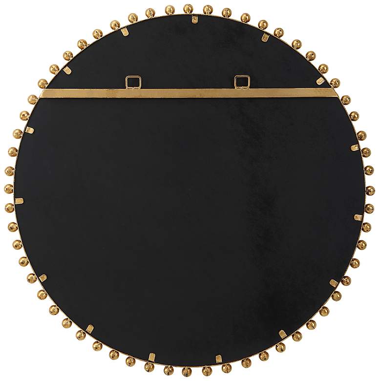 Image 6 Uttermost Taza Gold Leaf Iron 32" Round Wall Mirror more views