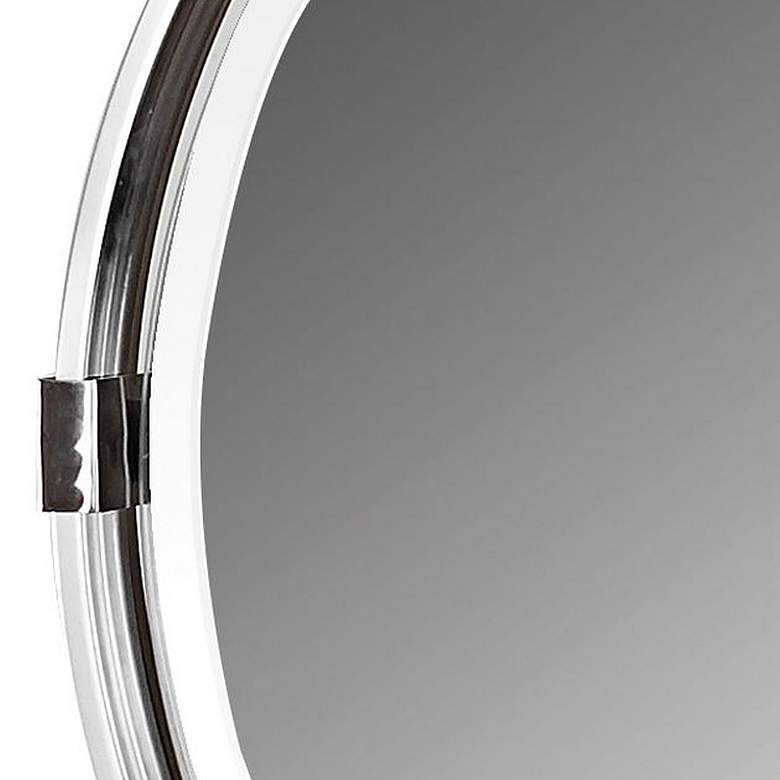 Image 3 Uttermost Tazlina Brushed Nickel 29 1/2" Round Wall Mirror more views