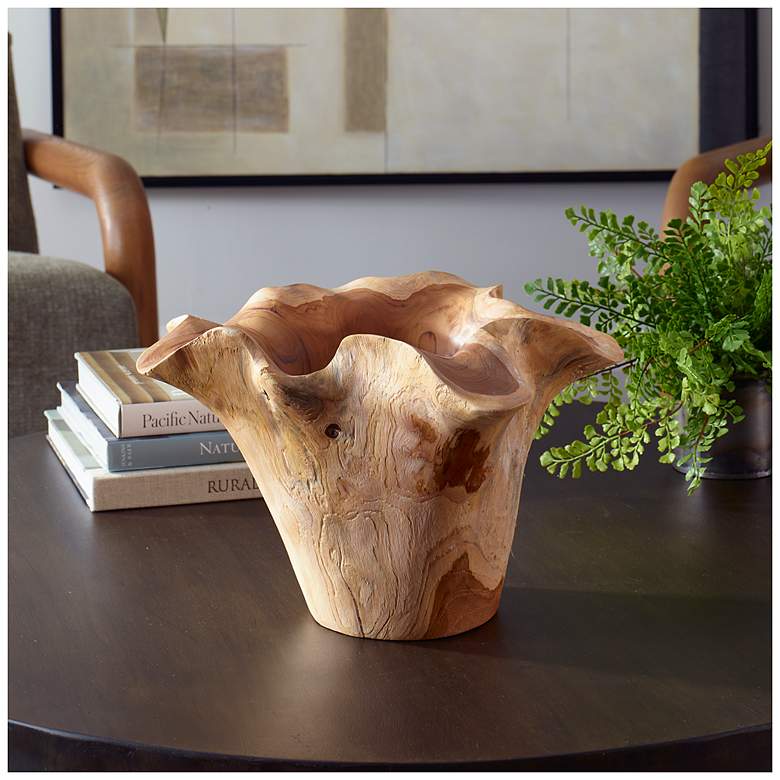 Image 3 Uttermost Teak Flow Natural Indoor-Outdoor Bowl more views